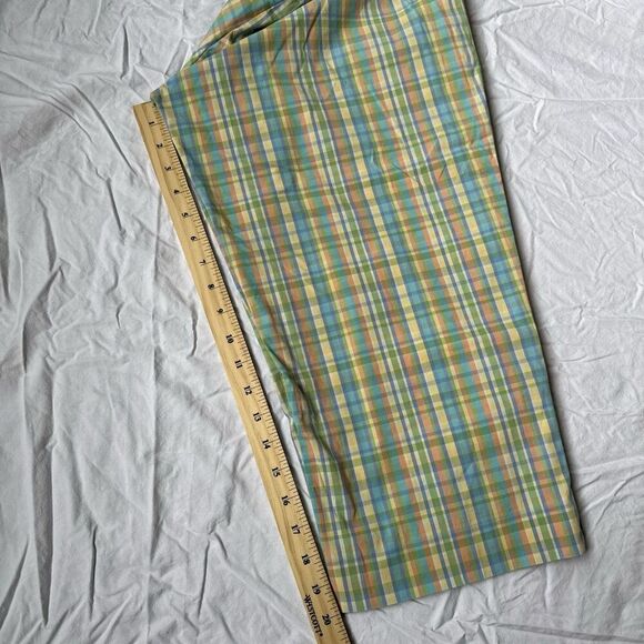 Lauren Ralph Lauren Pastel Rainbow Colorful Plaid Checkered Capri Women’s 14 LRL - Picture 8 of 10